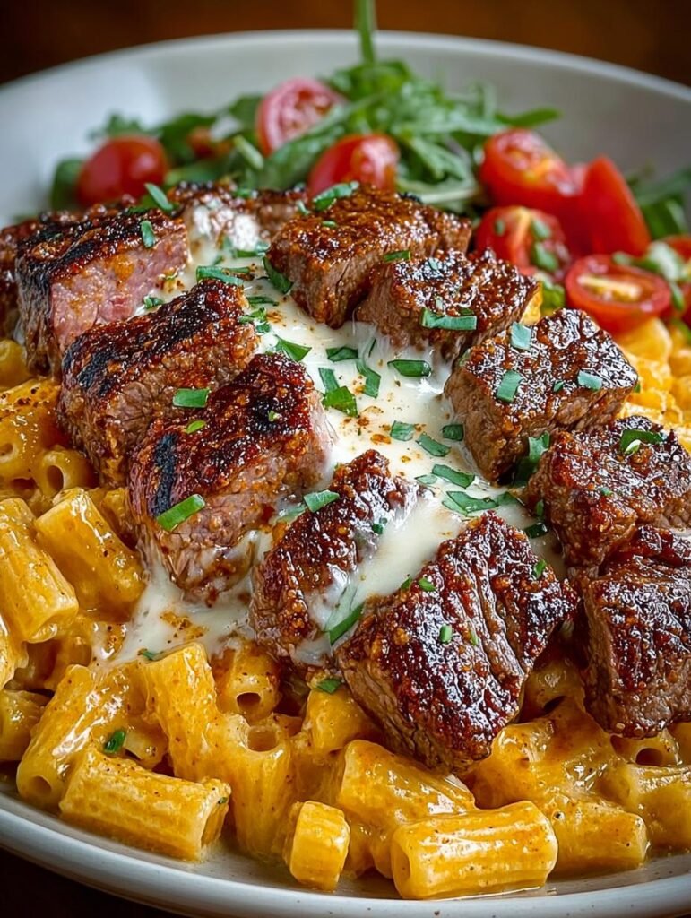 Cajun Steak Tips Cheesy