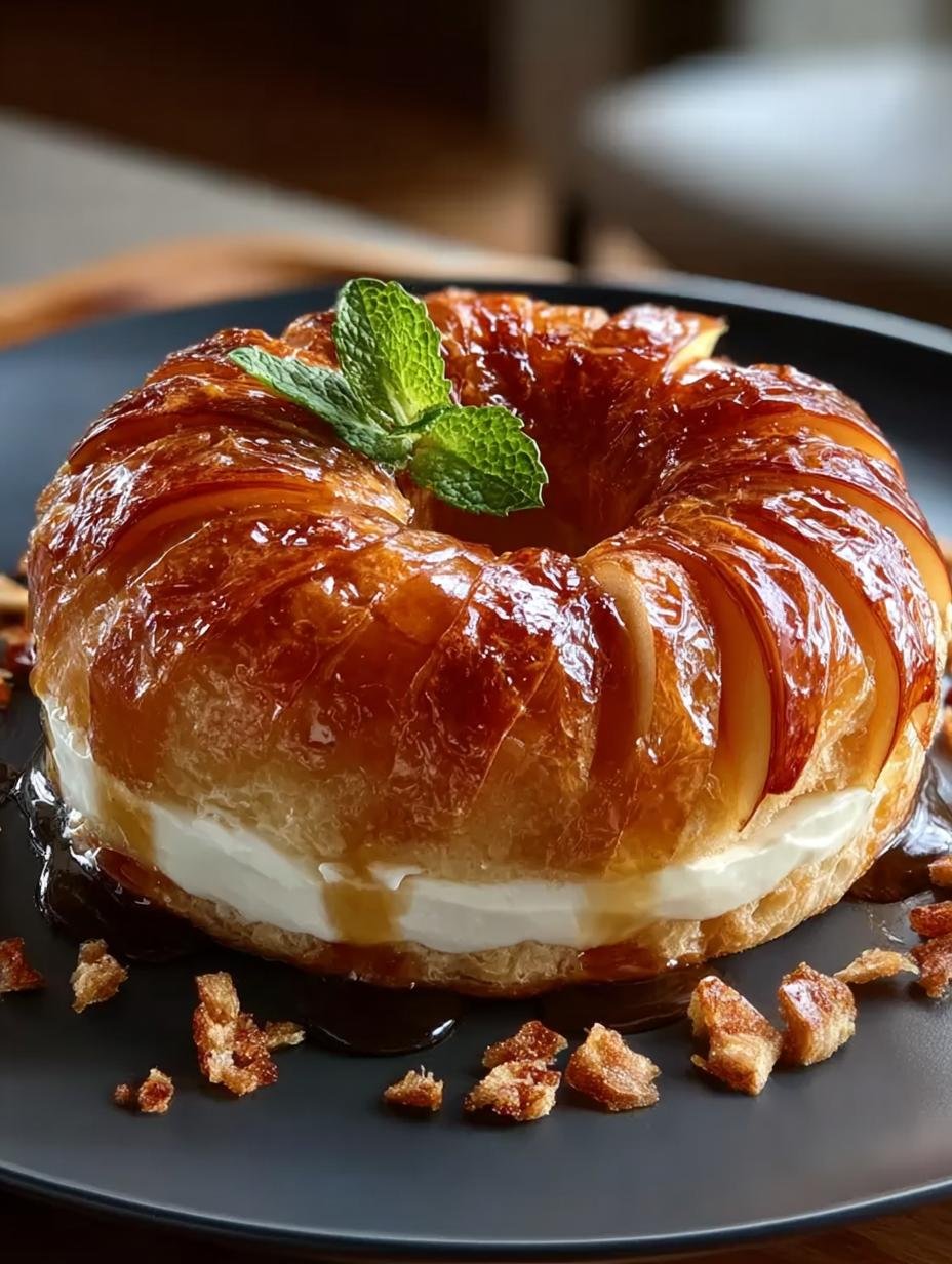 Caramel Apple Cream Cheese Crescent Ring: 5 Star Dessert - Caramel Apple Cream Cheese - main visual representation