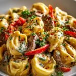 Cheesesteak Tortellini Creamy Provolone