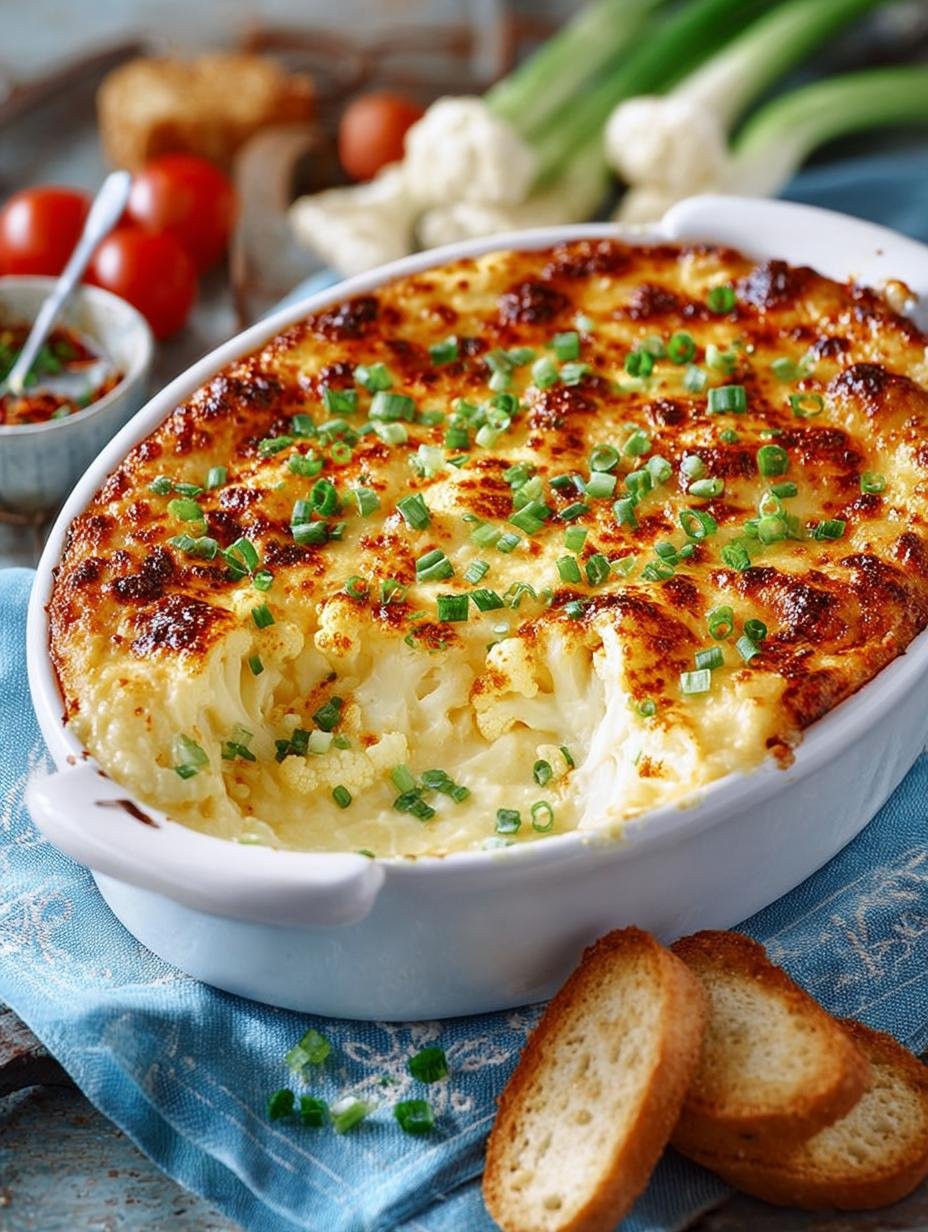 Cheesy Roasted Cauliflower Dip: 5 Irresistible Recipes 3 Cheesy Roasted Cauliflower Dip: 5 Irresistible Recipes - Cheesy Roasted Cauliflower Dip - additional detail