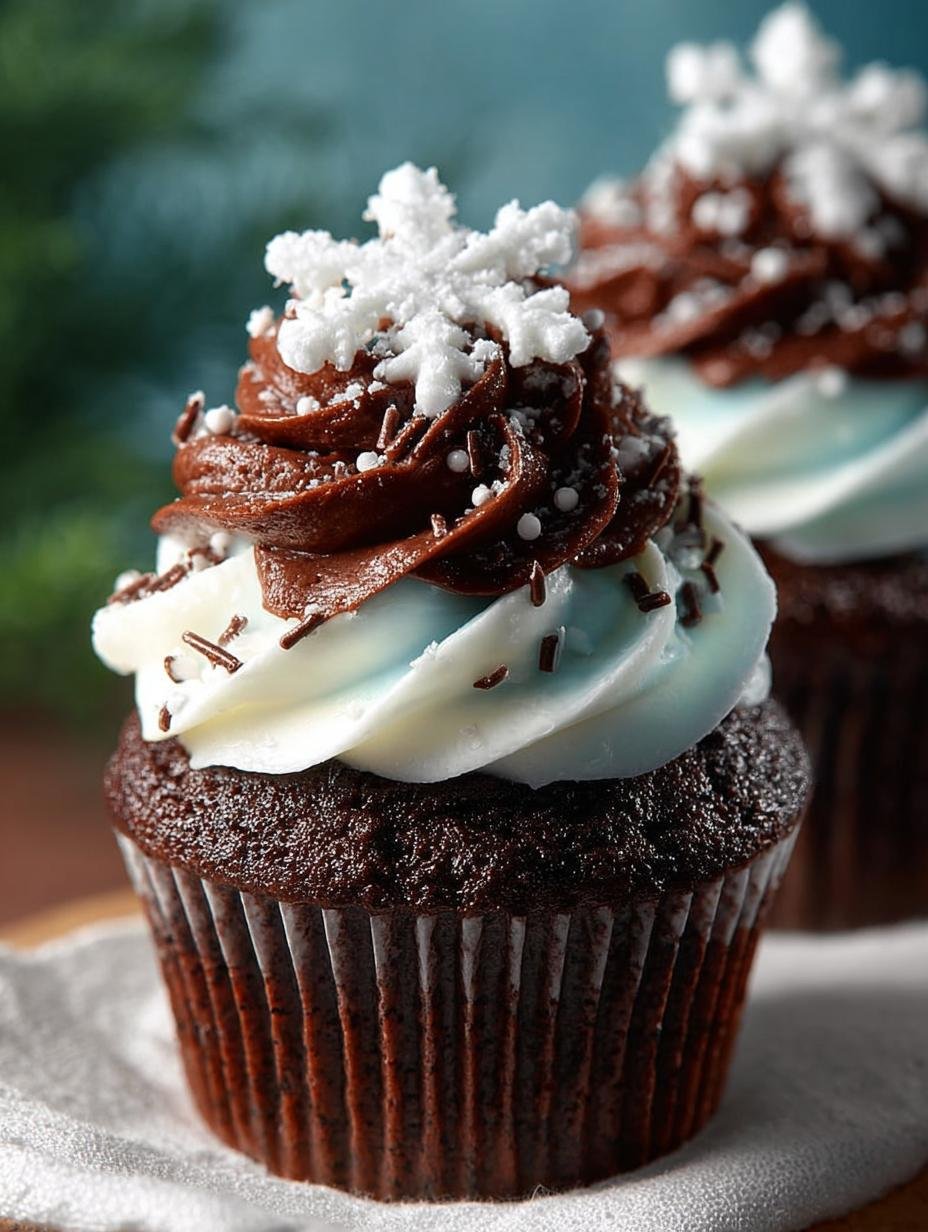 Chocolate Cupcakes with Vanilla Buttercream Delight - Chocolate Cupcakes with Vanilla - main visual representation