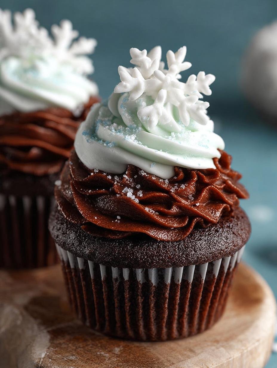 Chocolate Cupcakes with Vanilla Buttercream Delight - Chocolate Cupcakes with Vanilla - additional detail