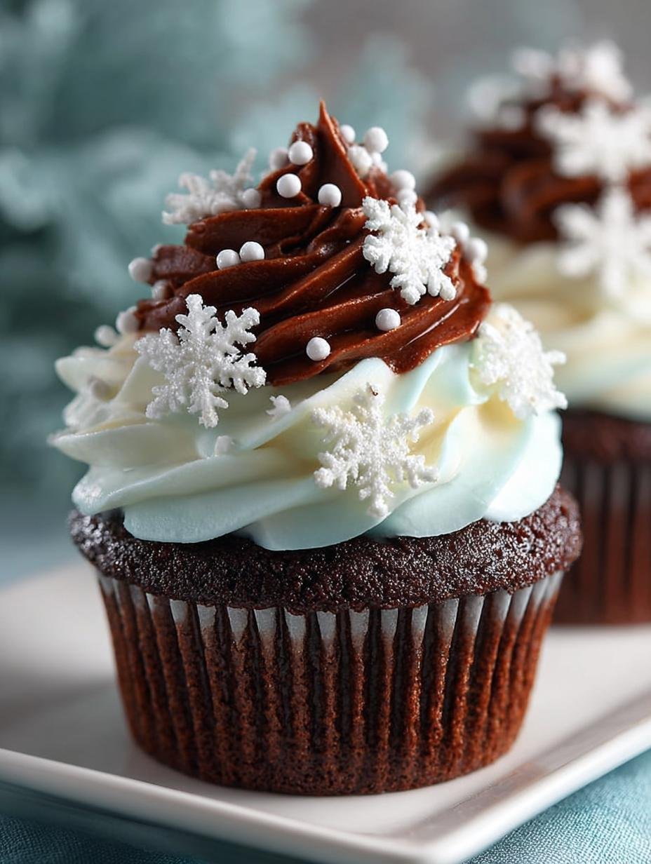 Chocolate Cupcakes with Vanilla