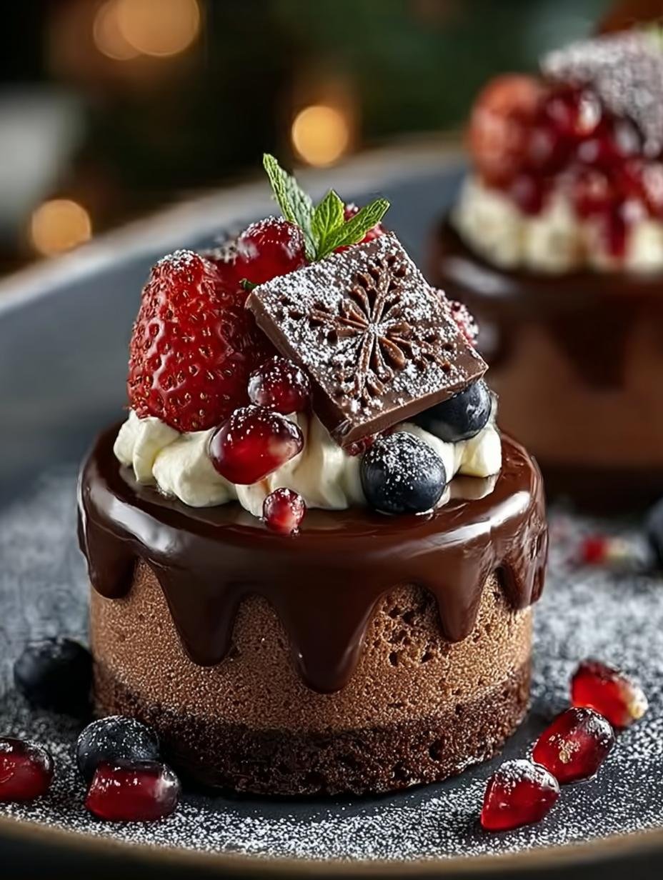 Chocolate Ganache with Festive Toppings for Celebrations - Chocolate Ganache with Festive - main visual representation