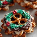 Chocolate Pretzel Wreaths