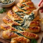 Christmas Spinach Dip Breadsticks