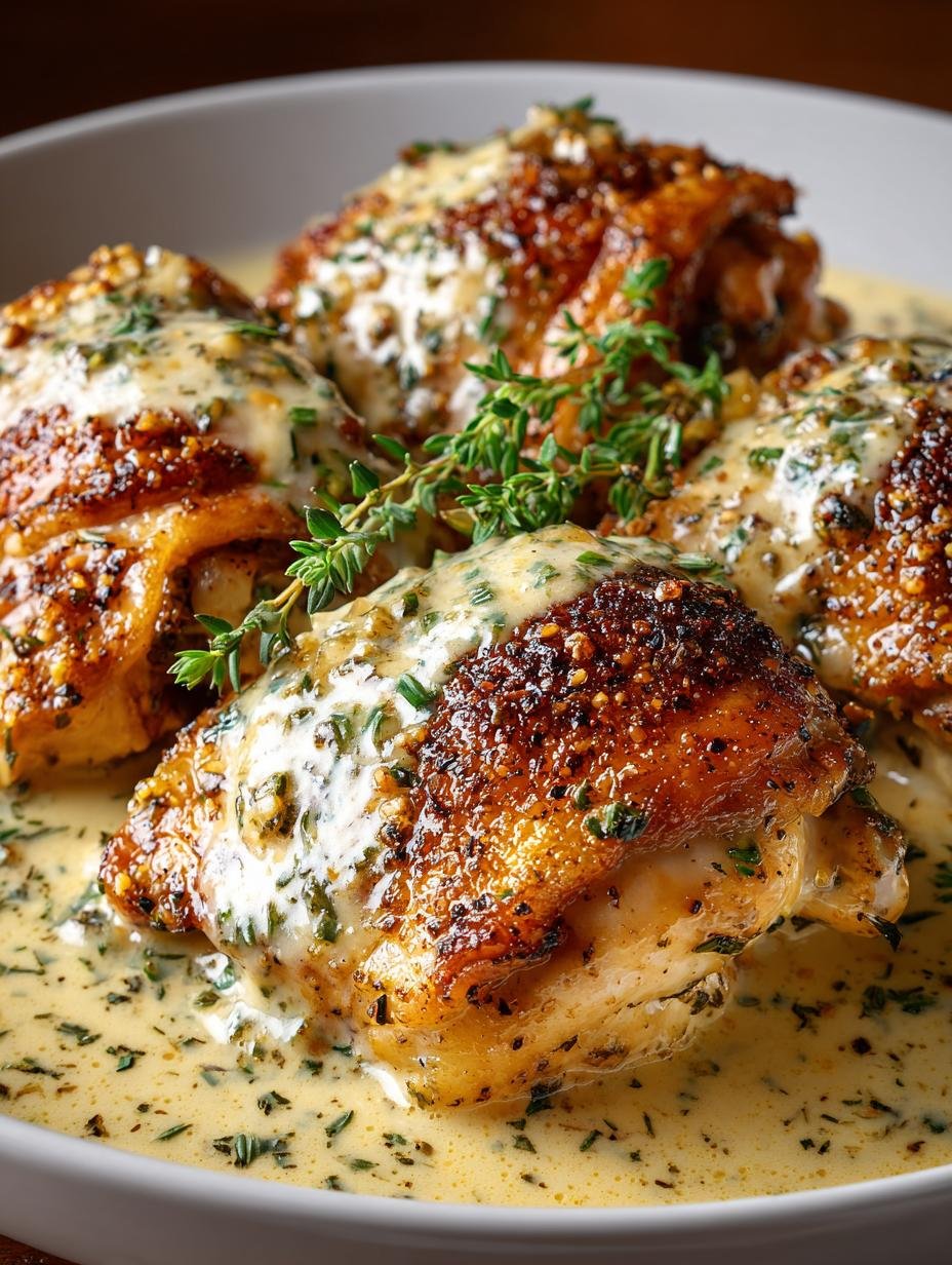 Creamy Garlic Chicken Thighs in 40 Minutes - Creamy Garlic Chicken Thighs - additional detail