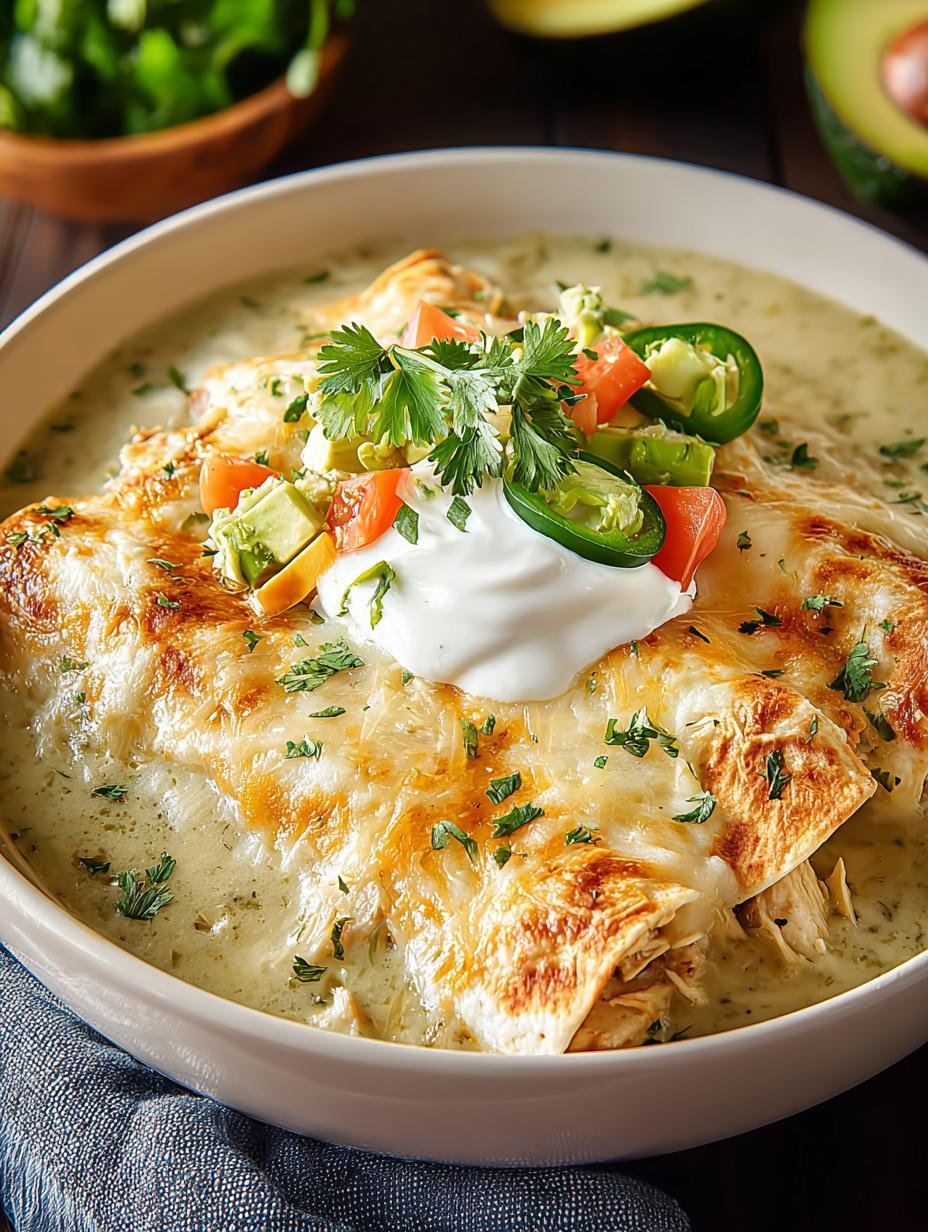 Creamy Green Chicken Enchilada