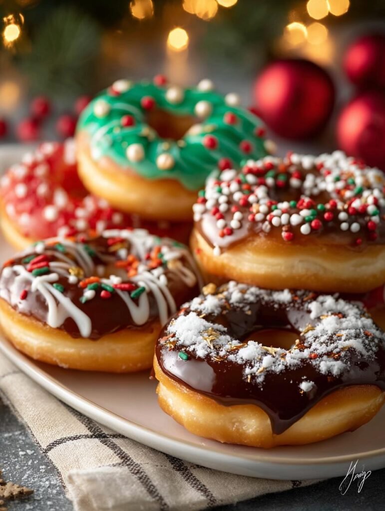 Festive Christmas Donuts with