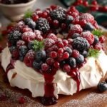 Festive Christmas Pavlova Wreath