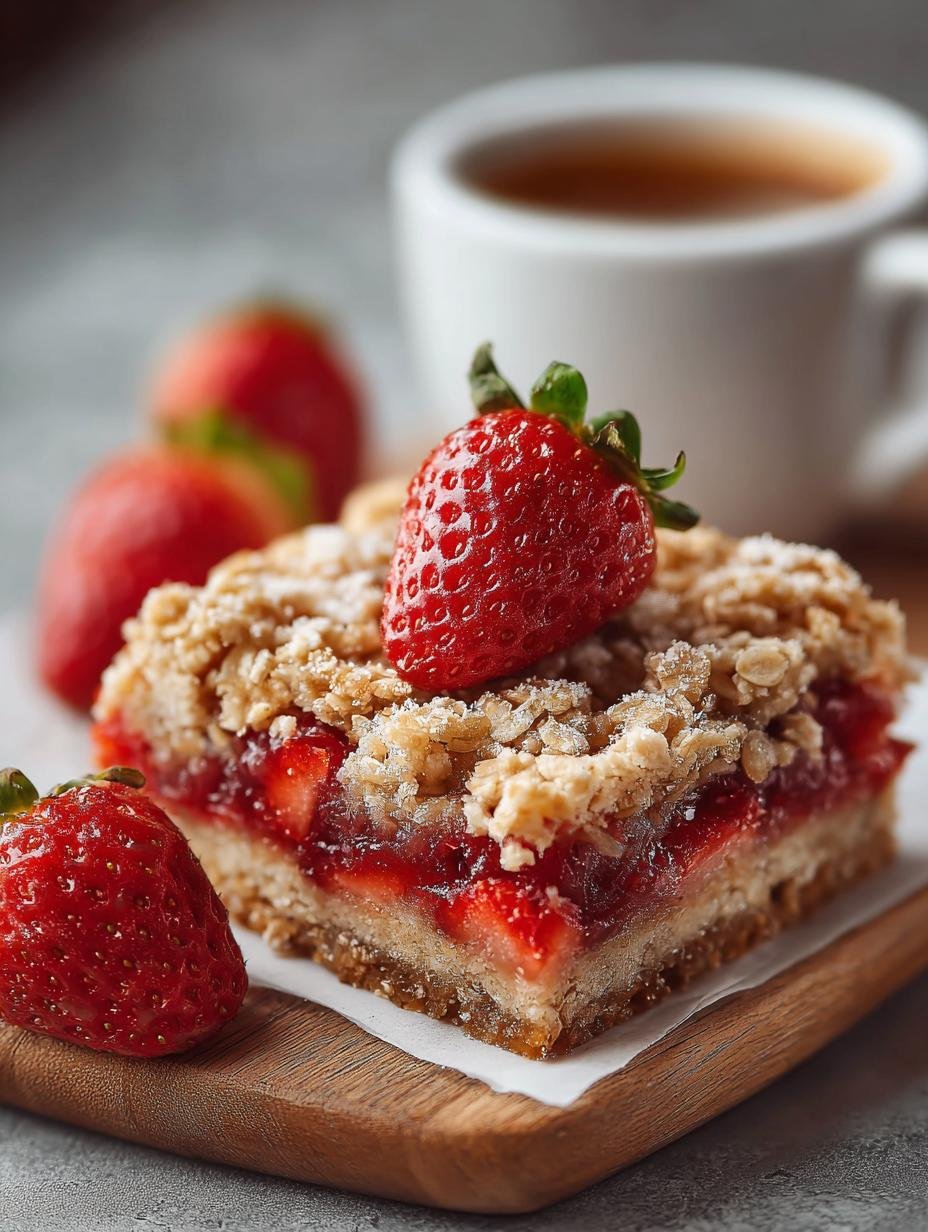 Healthy Strawberry Oatmeal Bars