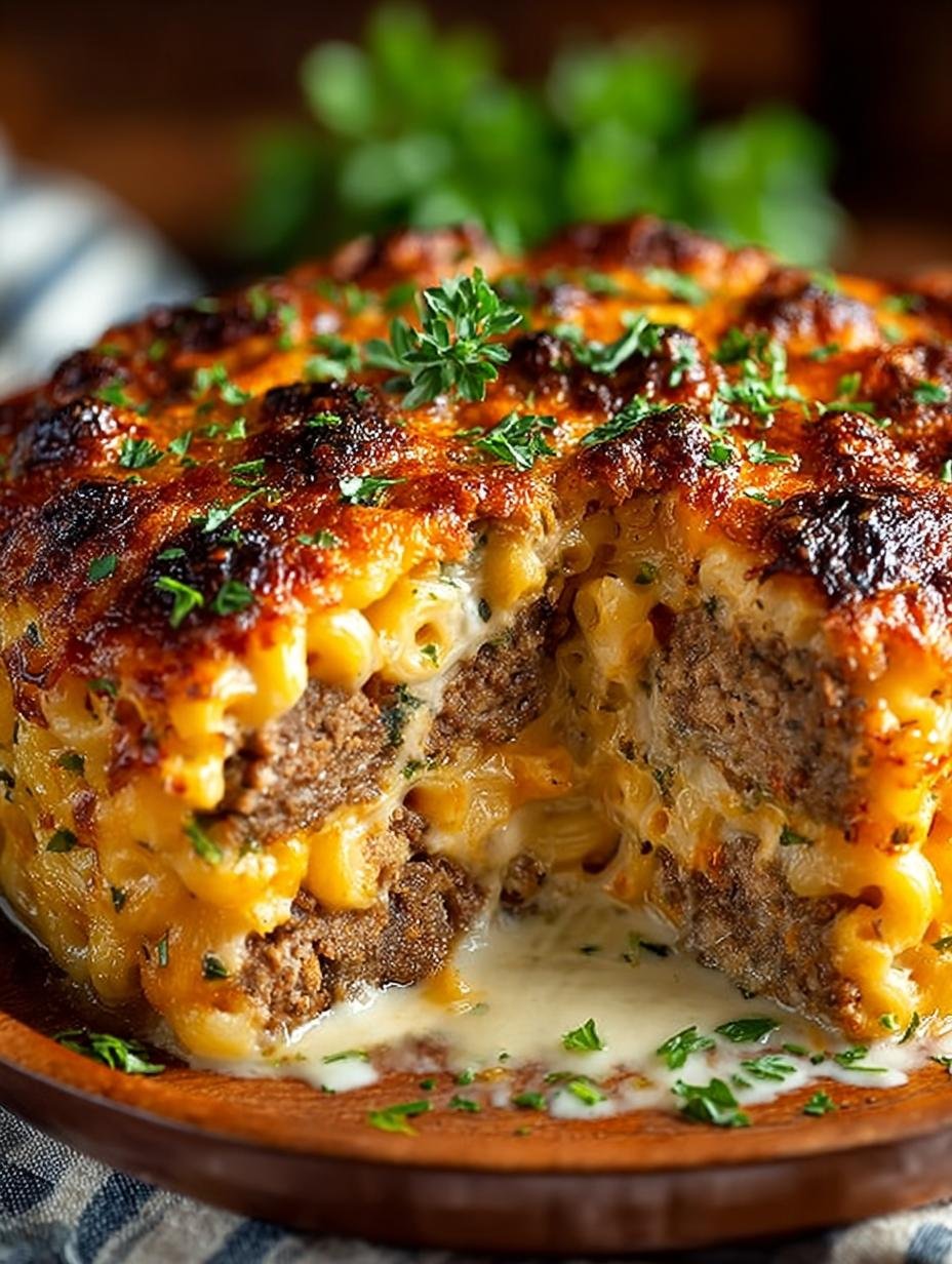 Irresistible Mac Cheese Meatloaf Casserole Recipe - Mac Cheese Meatloaf Casserole - main visual representation