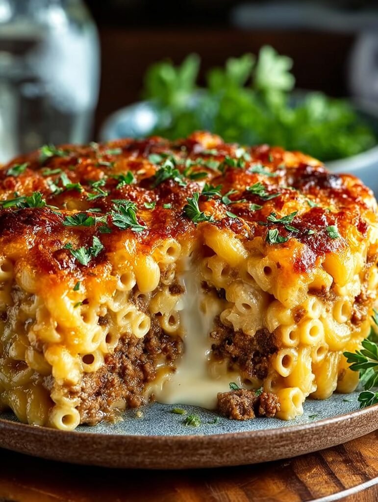Mac Cheese Meatloaf Casserole