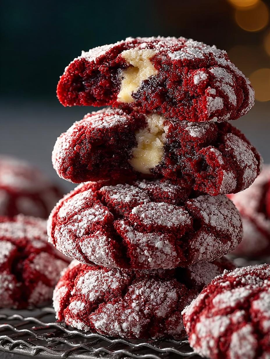 Delicious Red Velvet Crinkle Cookies Recipe 1 Red Velvet Crinkle Cookies
