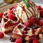 Red Velvet Marble Waffles