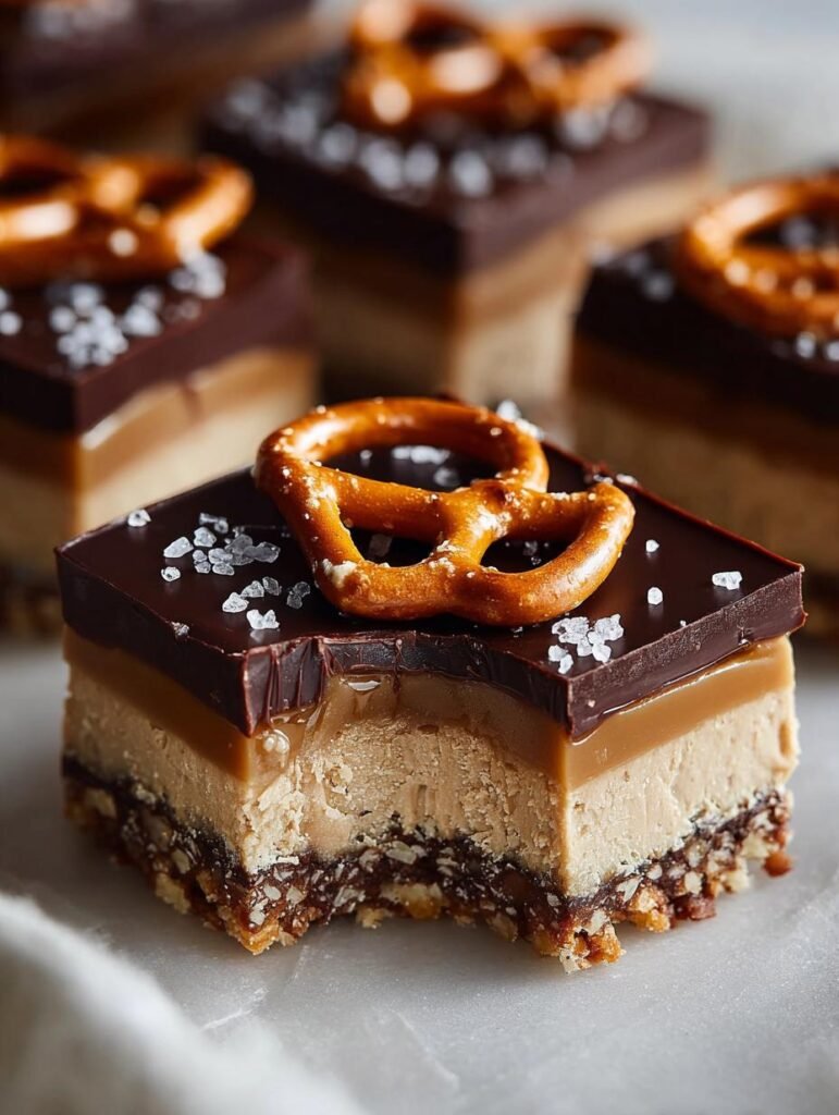 Salted Pretzel Millionaire Bars