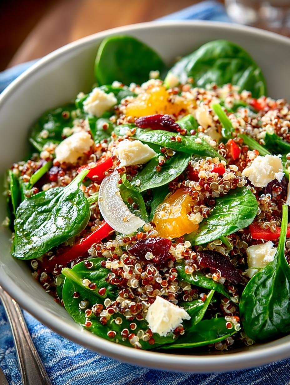 Star Quinoa Spinach Salad: 5 Healthy Ingredients for You - Star Quinoa Spinach Salad - main visual representation