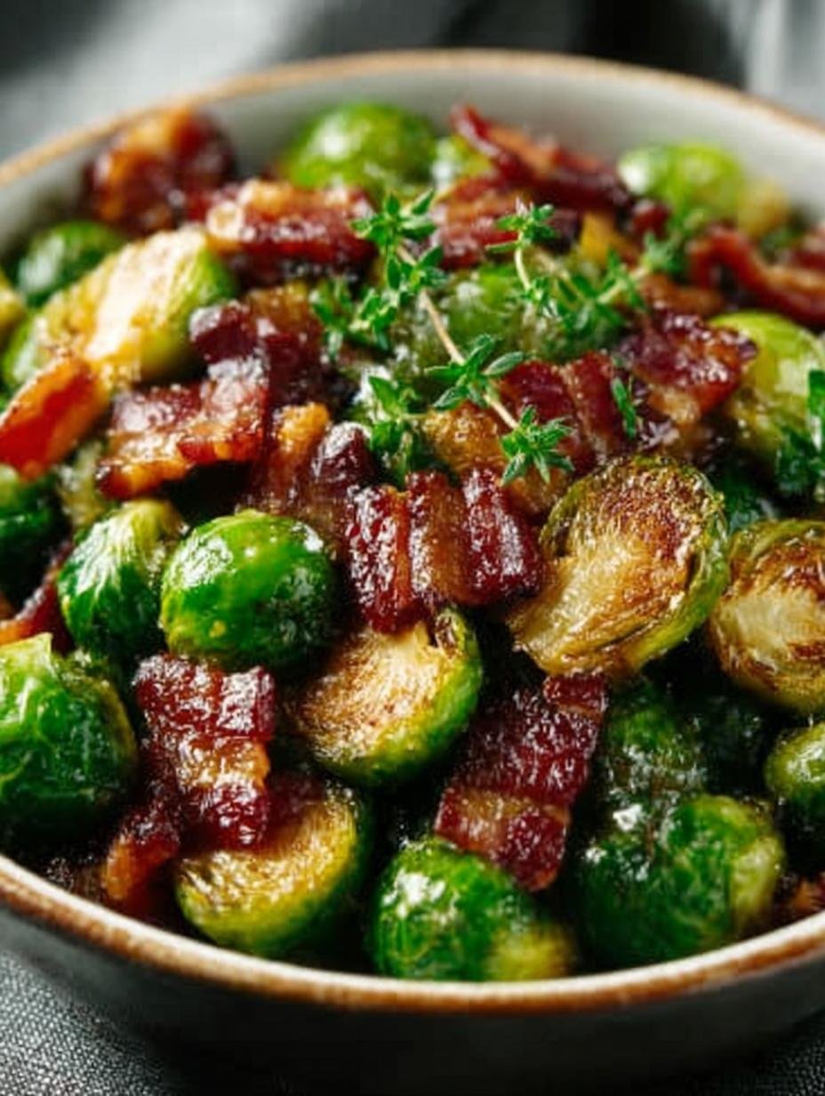 Stovetop Maple Bacon Brussels
