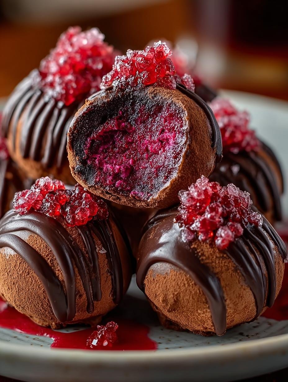 Velvety Raspberry Truffles Melt: 24 Decadent Bites 1 Velvety Raspberry Truffles Melt