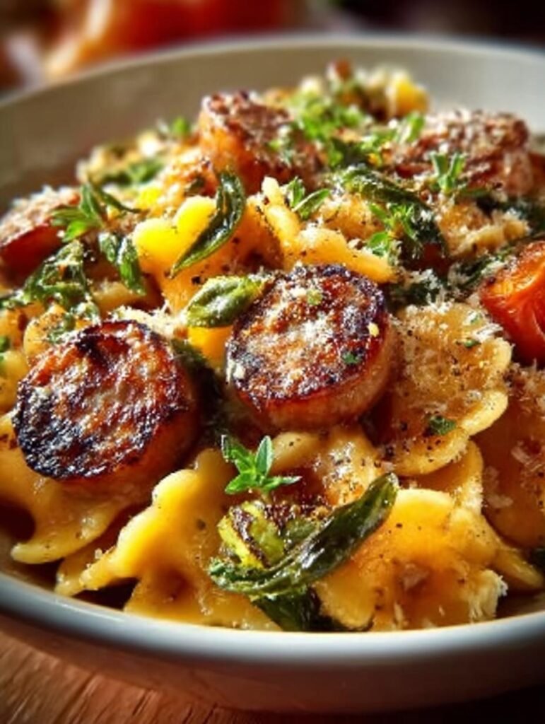 Autumn Sausage Pasta Squash