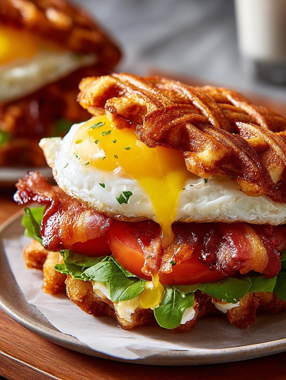 Bacon Weave Breakfast Sandwich