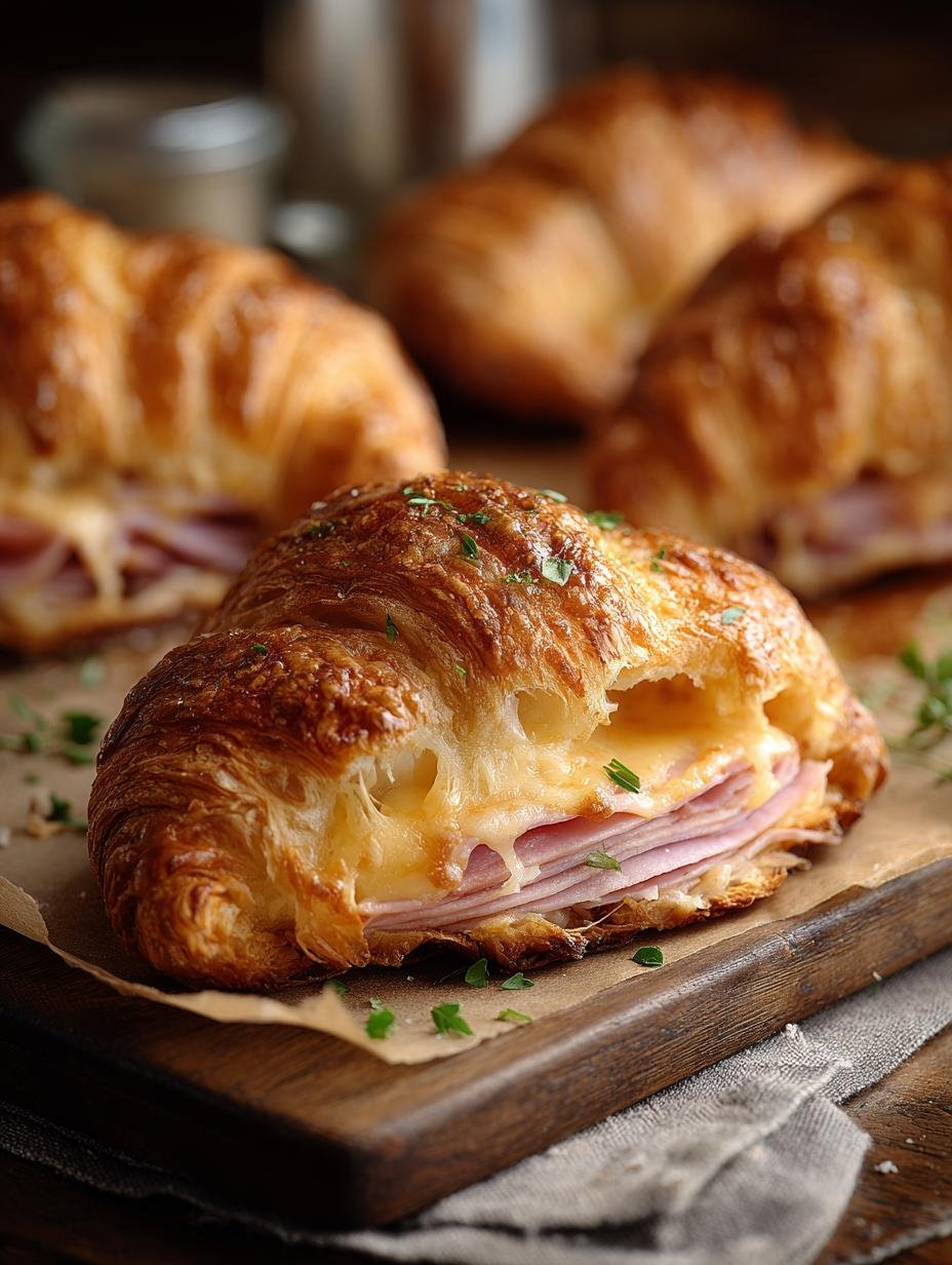 Baked Ham Cheese Croissants: 6 Irresistible Treats - Baked Ham Cheese Croissants - additional detail