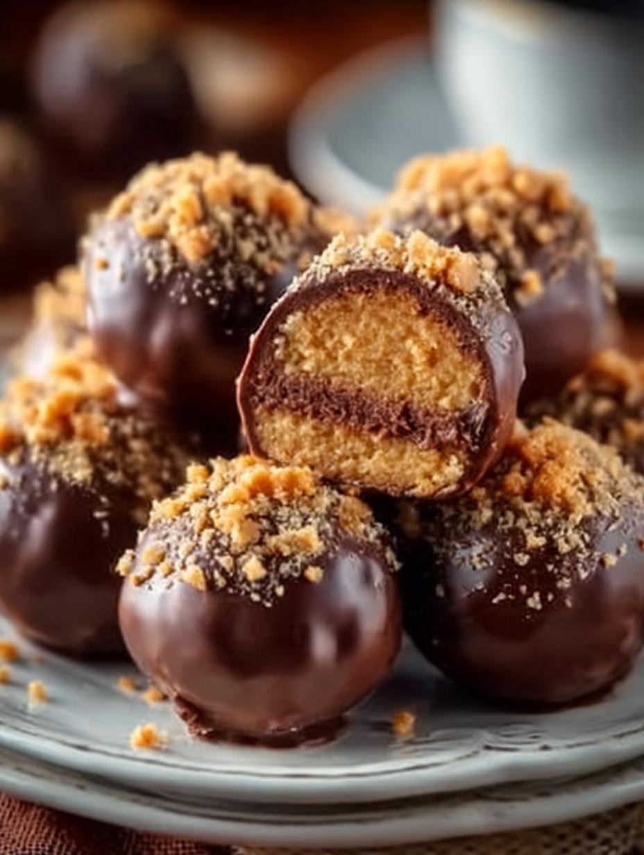 Irresistible Butterfinger Balls For Everyone on a dessert platter