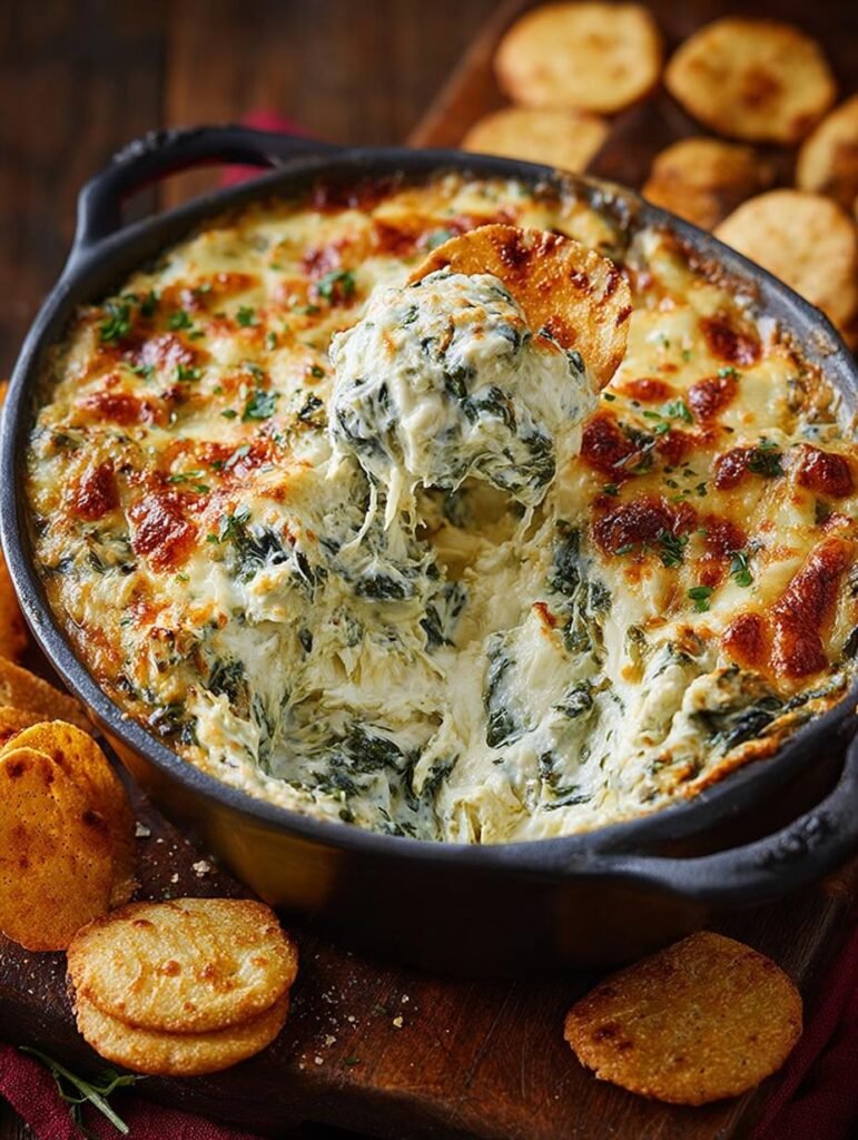 Cheesy Spinach Artichoke Dip