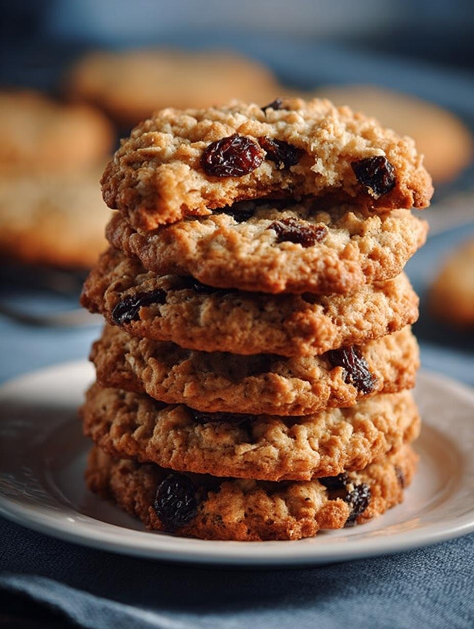 Chewy Oatmeal Raisin Cookies