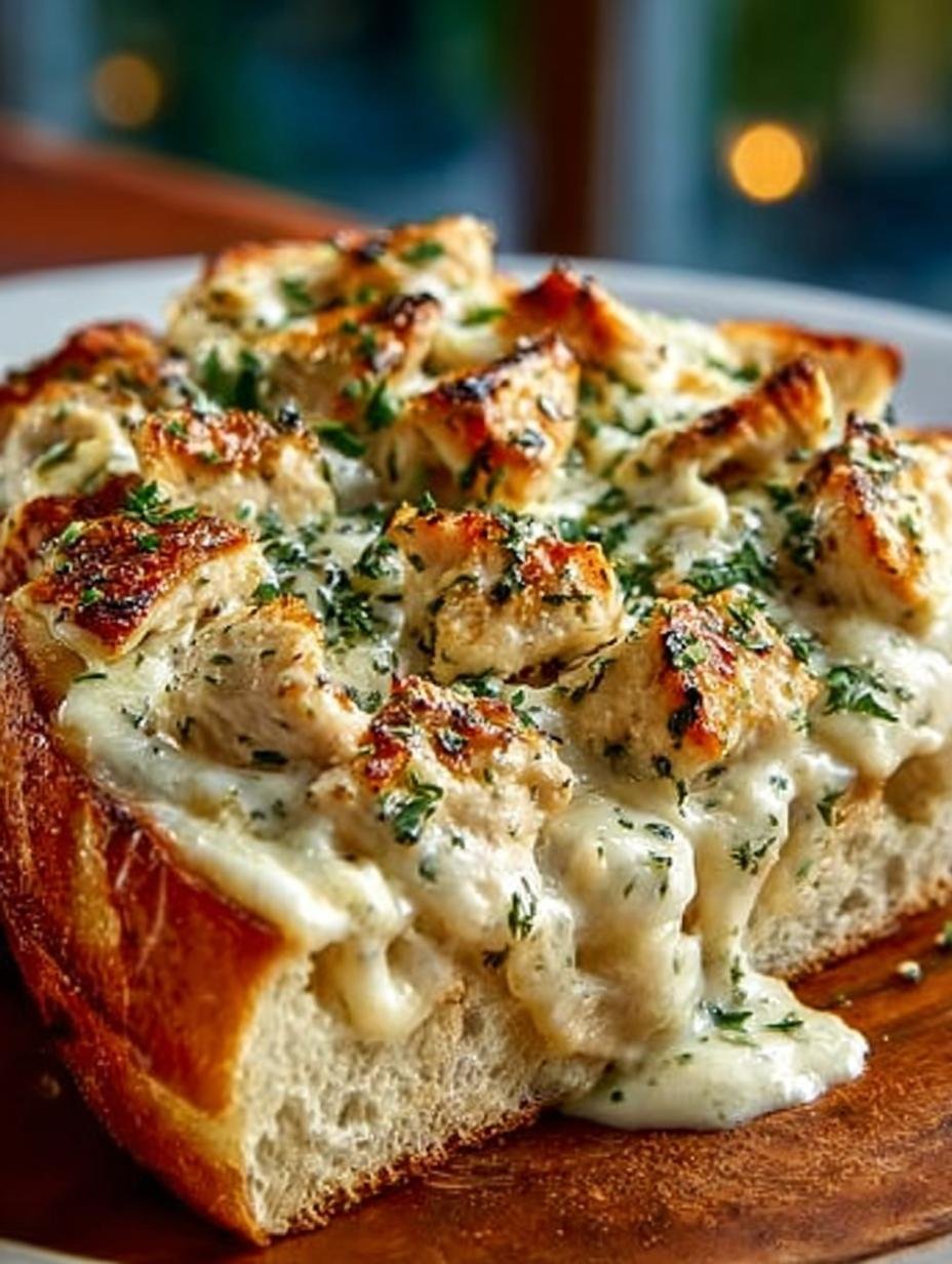 Chicken Alfredo Garlic Bread: 5 Irresistible Recipes - Chicken Alfredo Garlic Bread - additional detail