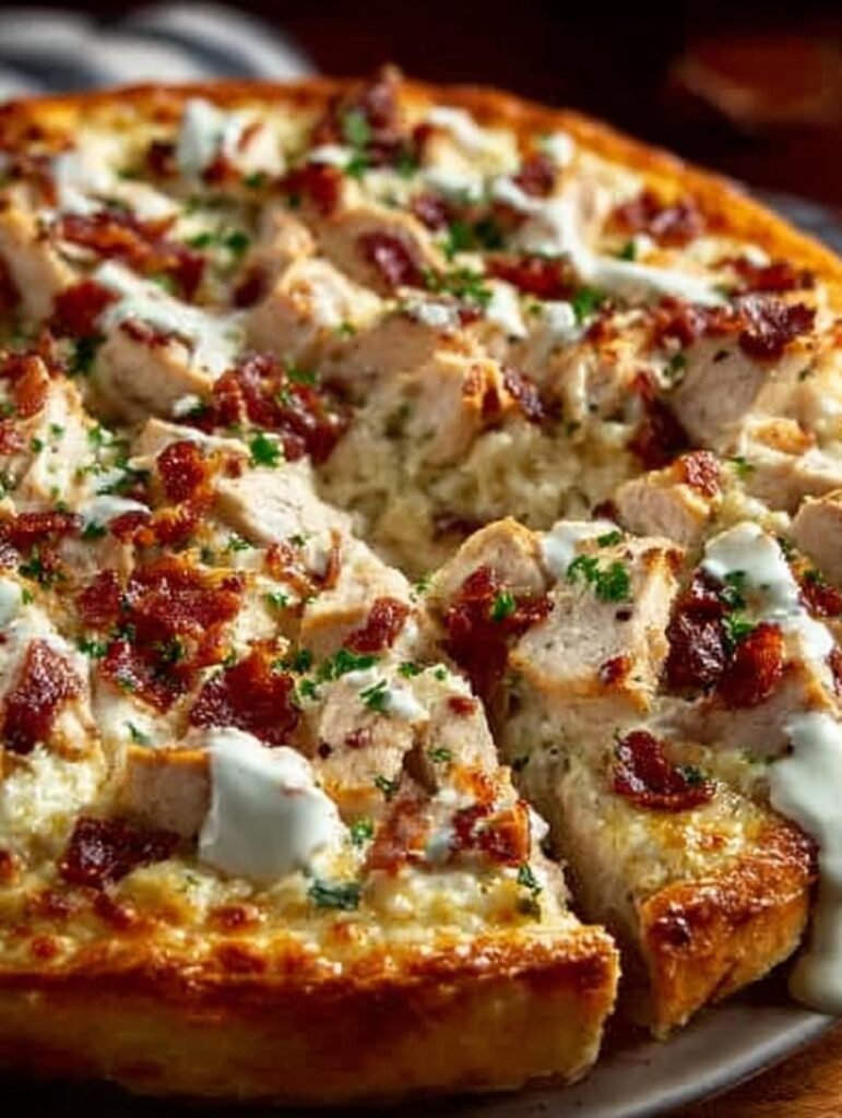 Chicken Bacon Ranch Pizza