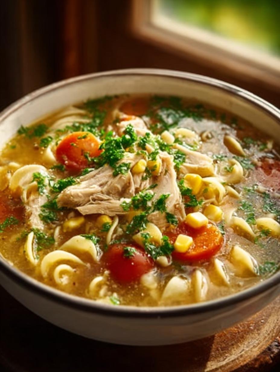 Homemade Chicken Corn Noodle Soup: 15-Minute Delight - Chicken Corn Noodle Soup - main visual representation