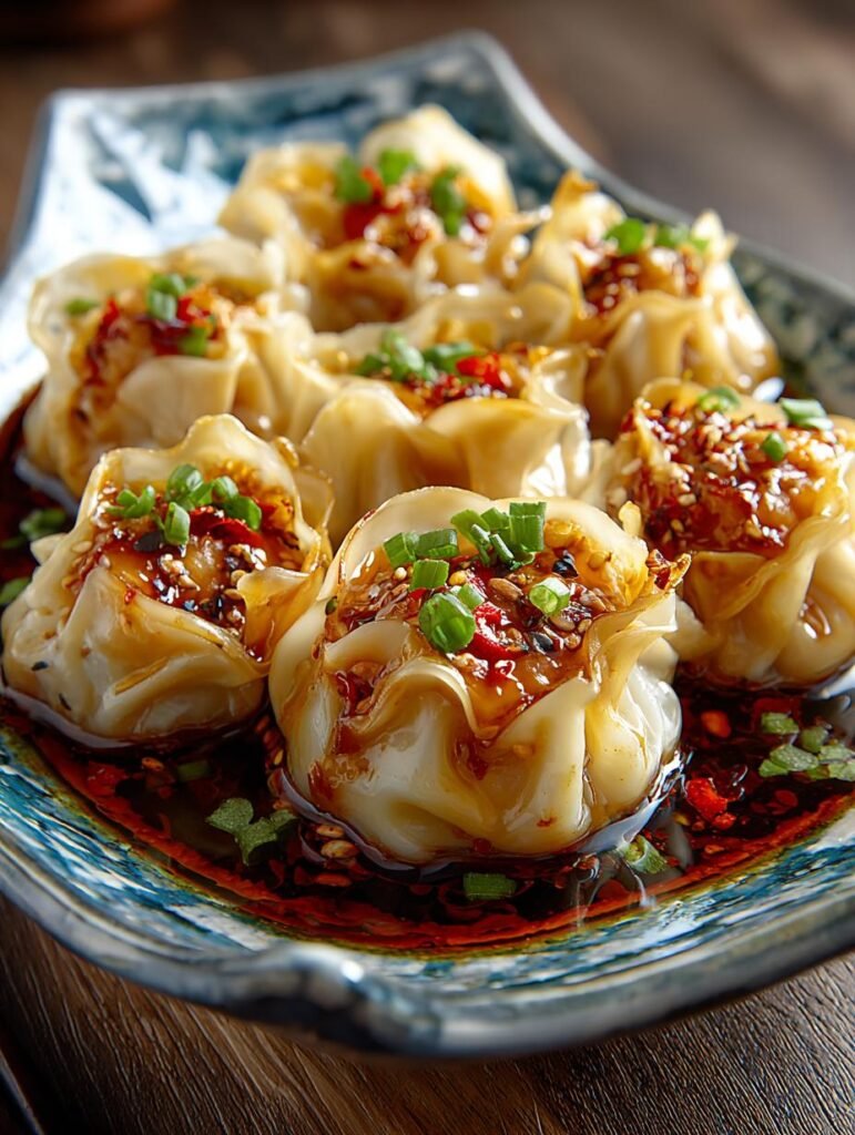 Chicken Wontons Spicy Chili