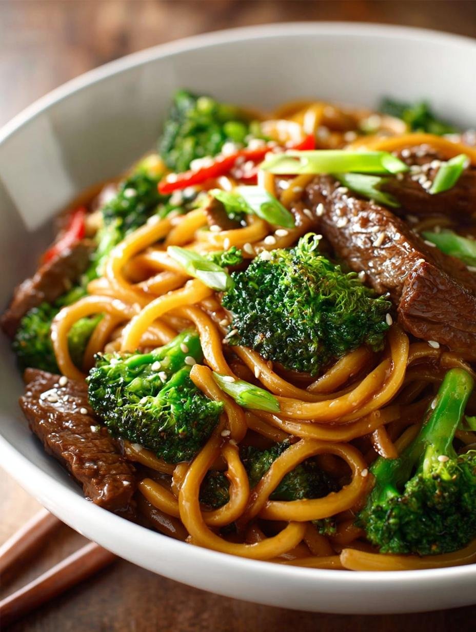 Chinese Beef Broccoli Noodles