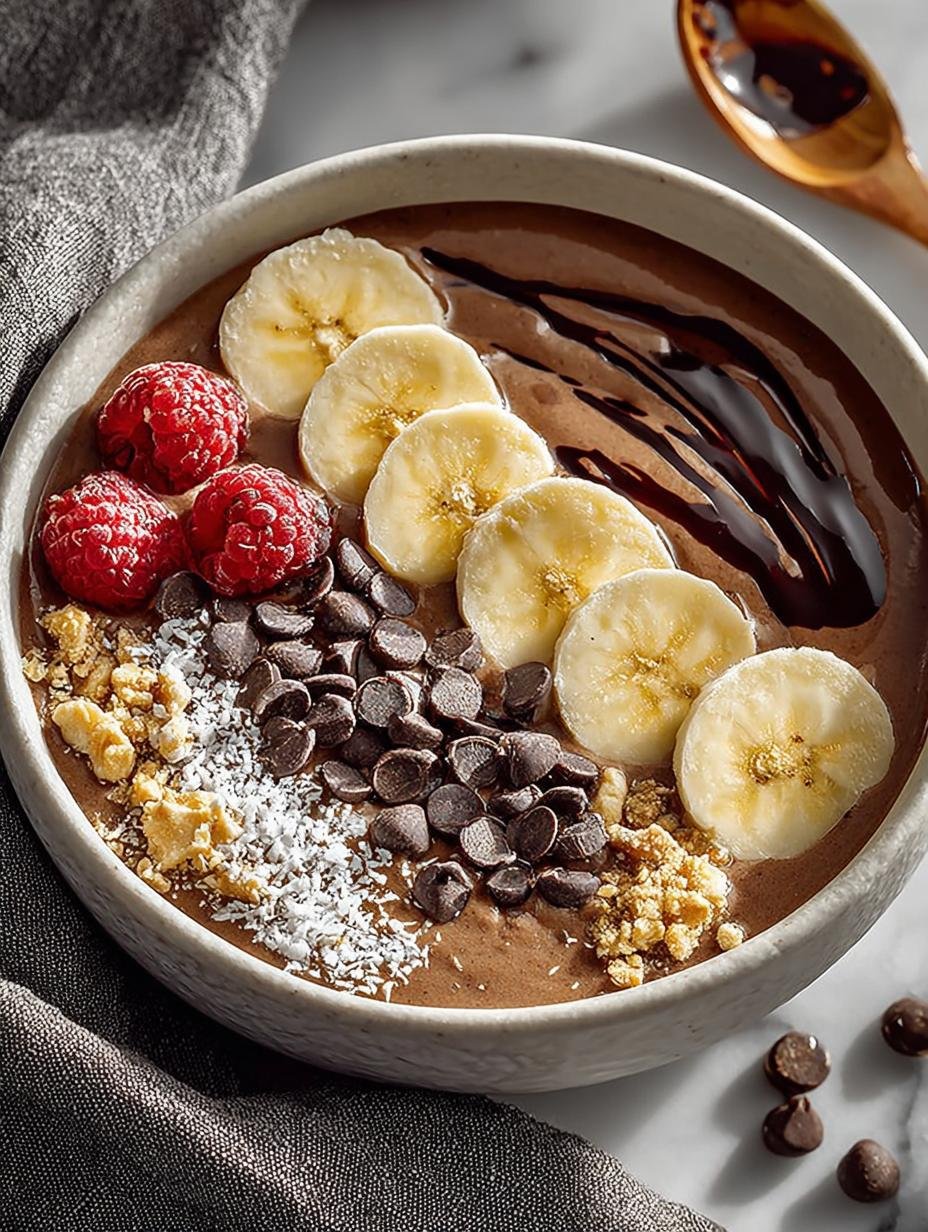 Delicious Chocolate Banana Smoothie Bowl Recipe - Chocolate Banana Smoothie Bowl - main visual representation