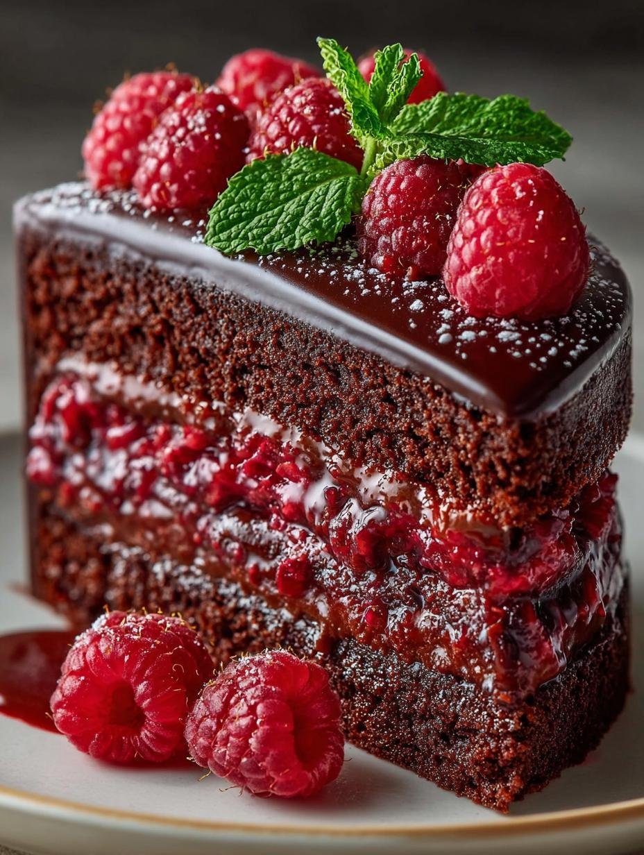 Chocolate Raspberry Cake: 3 Layers of Pure Delight 1 Chocolate Raspberry Cake