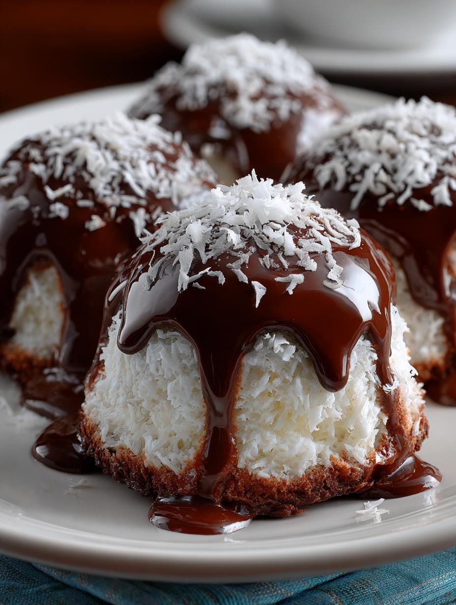 Coconut Dome with Chocolate: A Decadent Delight - Coconut Dome with Chocolate - main visual representation