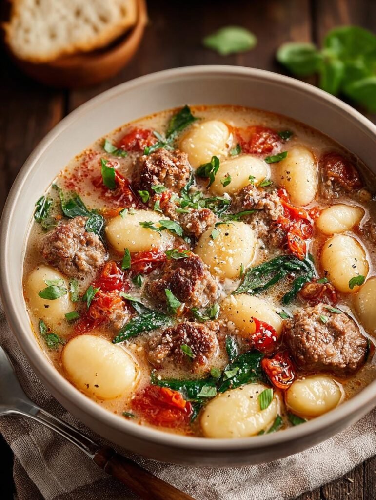 Cozy Sausage Gnocchi Soup