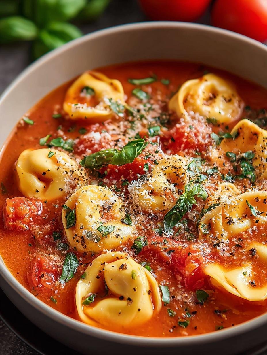 Cozy Tomato Tortellini Soup: 7 Steps to Comforting Bliss - Cozy Tomato Tortellini Soup - main visual representation