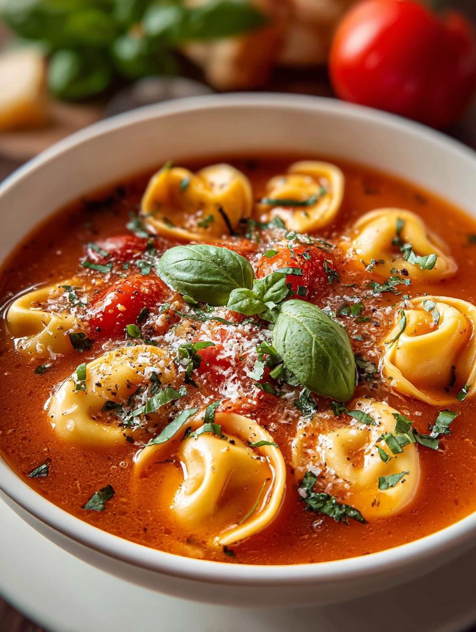 Cozy Tomato Tortellini Soup