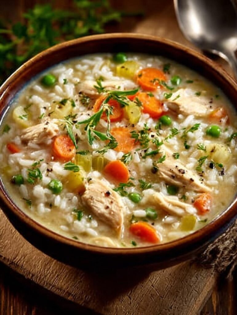 Crack Chicken Rice Soup