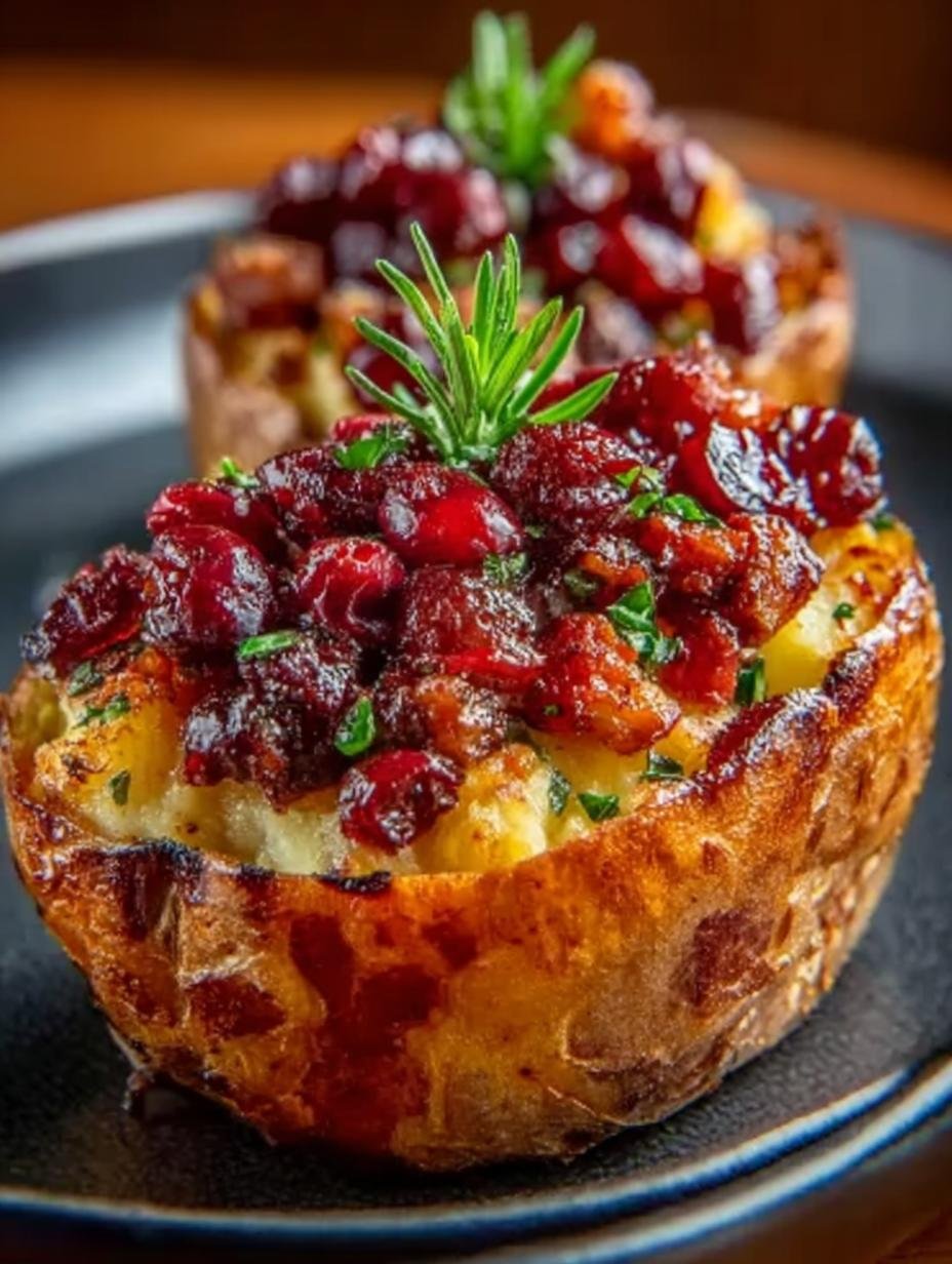 Cranberry Apple Twice Baked