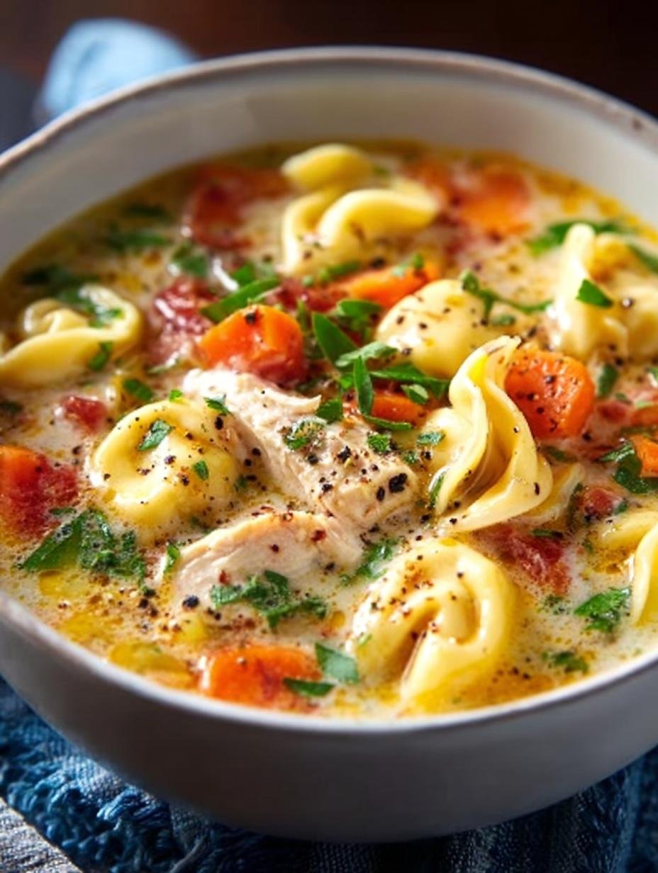 Creamy Chicken Tortellini Soup: 5 Steps to Comfort - Creamy Chicken Tortellini Soup - main visual representation