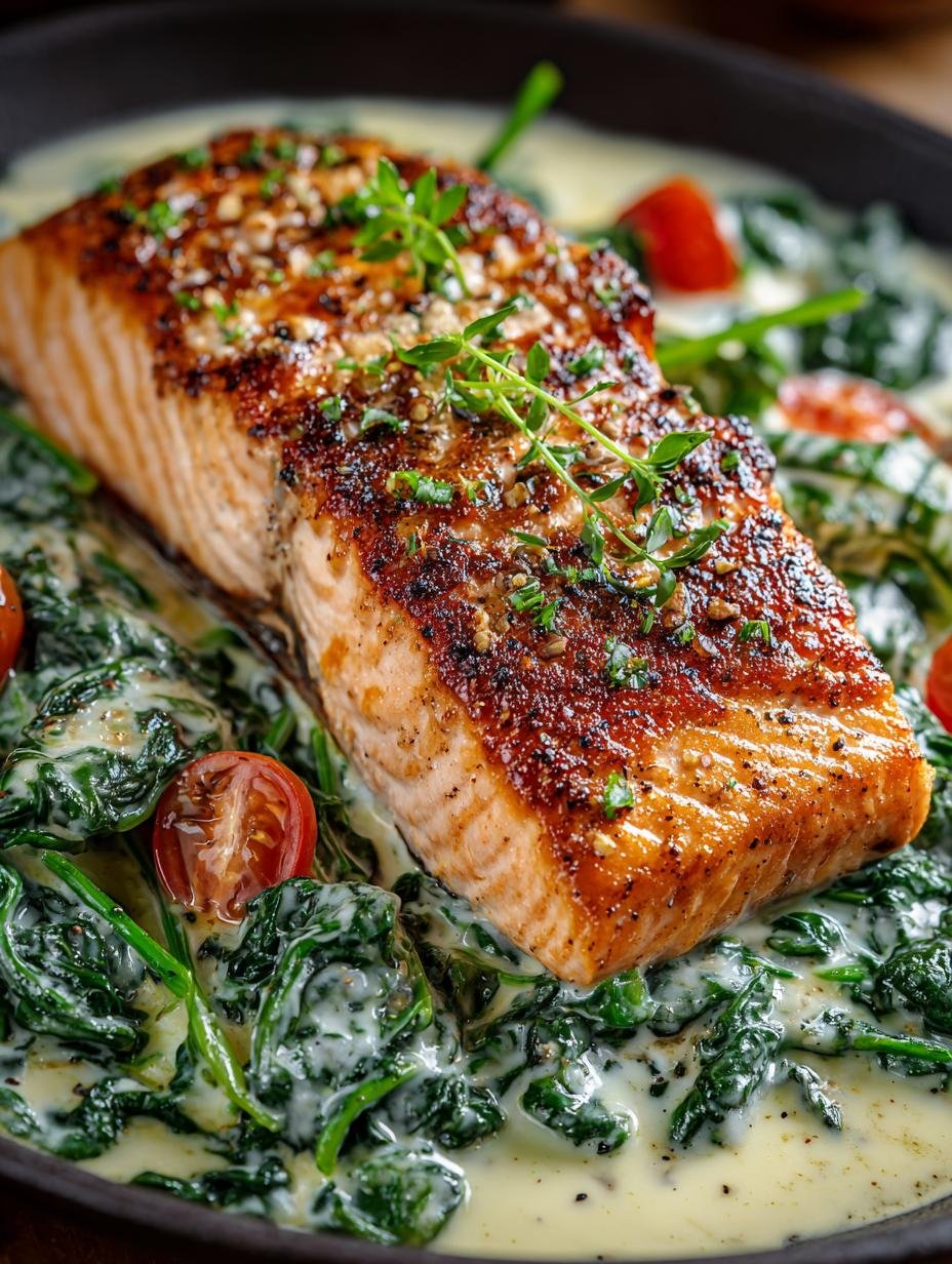 Creamy Spinach Salmon