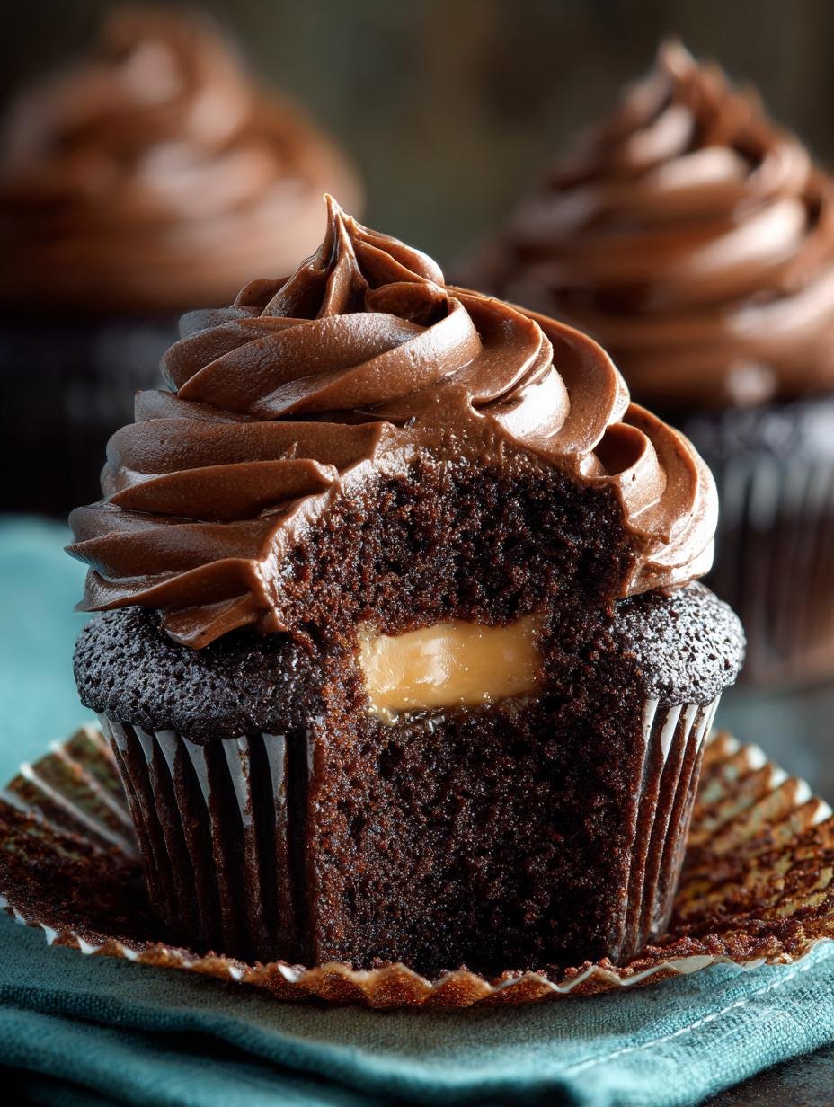 Double Dark Chocolate Cupcakes: 12 Irresistible Delights - Double Dark Chocolate Cupcakes - additional detail