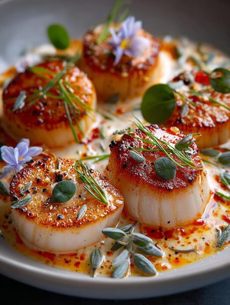 Elegant Scallops with Vodka
