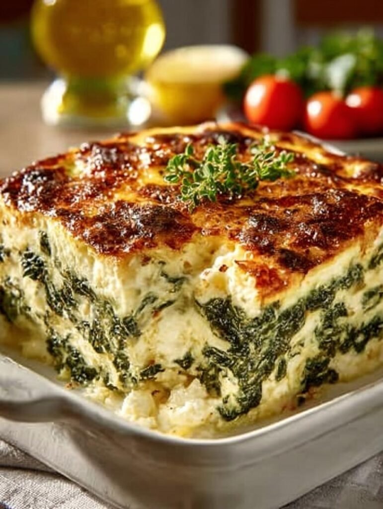 Feta Spinach Casserole