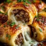 Garlic Butter Cheeseburger Rollups