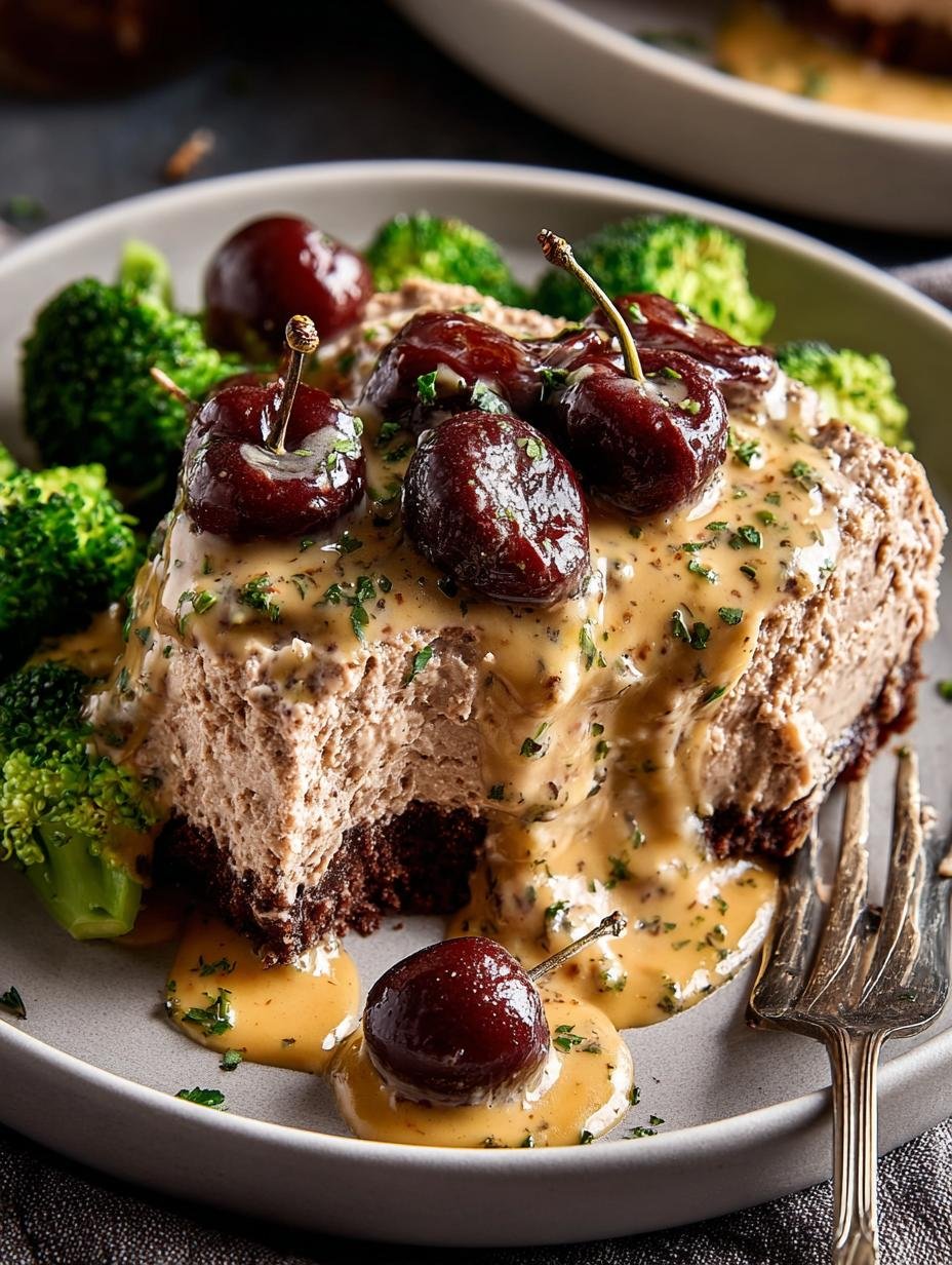 Indulgent Chocolate Cherry Cheesecake Delight - Indulgent Chocolate Cherry Cheesecake - main visual representation