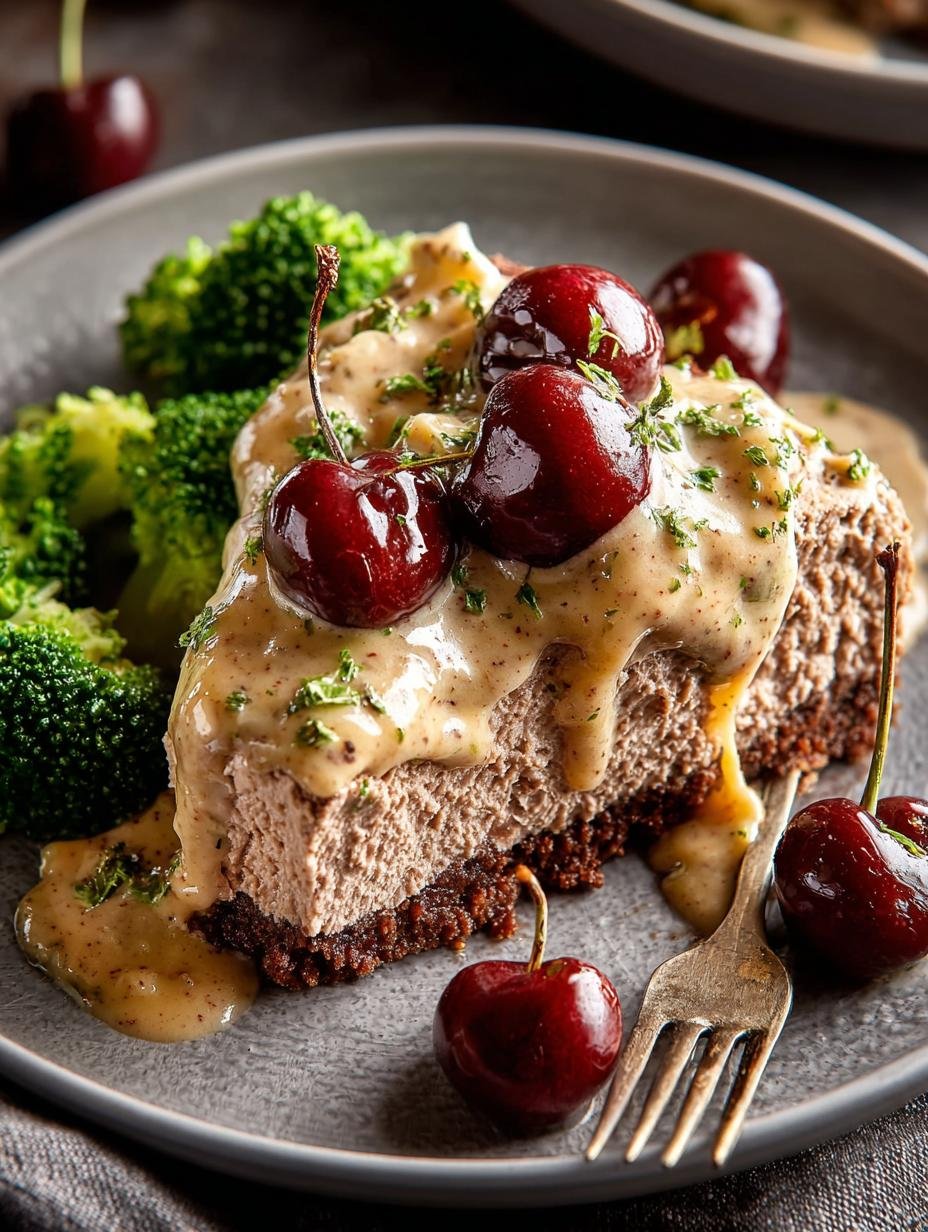 Indulgent Chocolate Cherry Cheesecake Delight - Indulgent Chocolate Cherry Cheesecake - additional detail